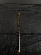 5 mm rope bracelet in 14K gold PVD-plated stainless steel — detail view 4