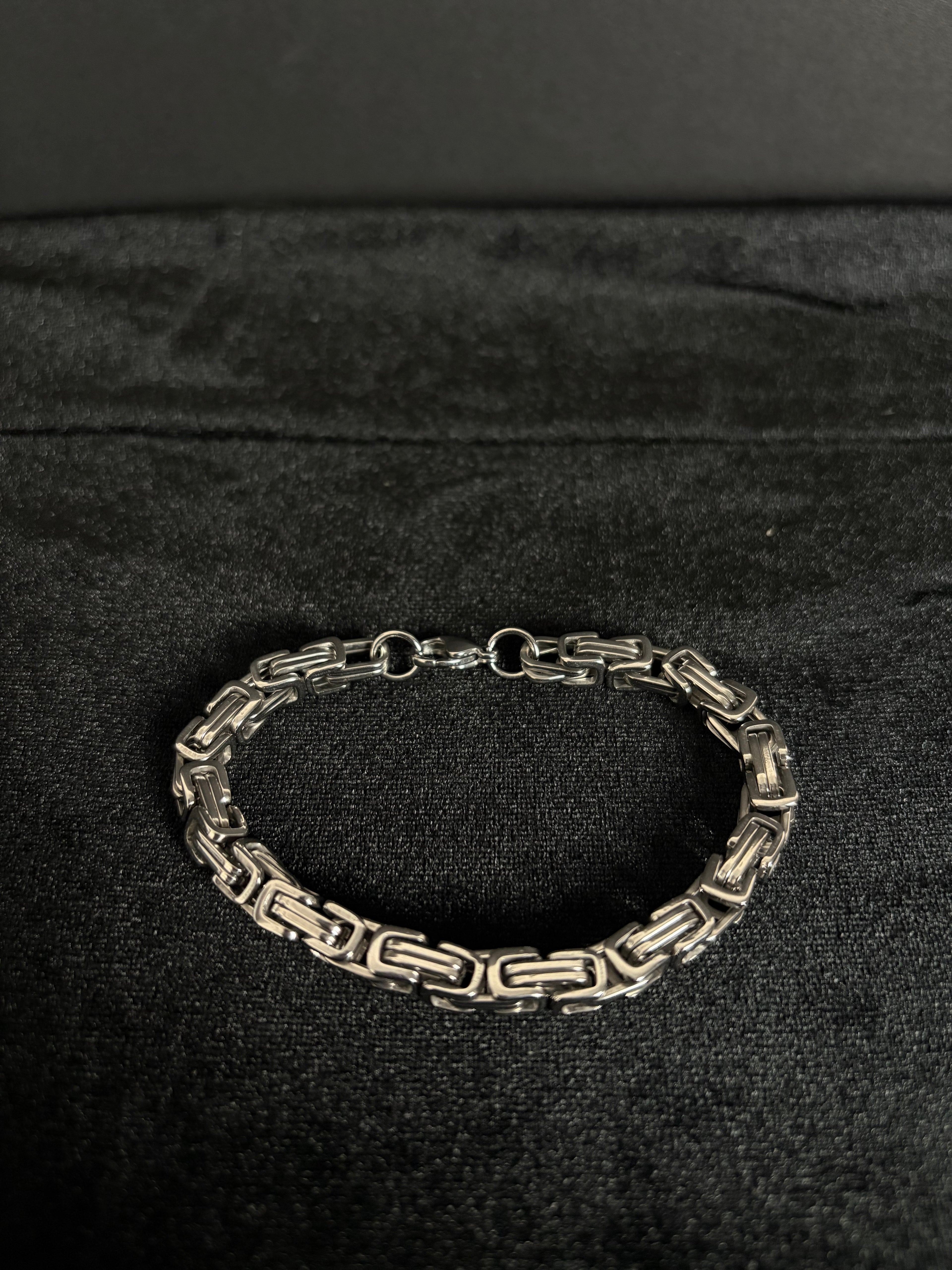 Greek Link bracelet, 6 mm in 316L stainless steel — main product view