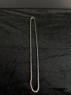 Rope chain, 3 mm in 316L stainless steel — link, clasp or full-length detail