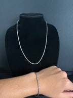 Rope bracelet, 3 mm in 316L stainless steel — matching pieces shown together, sold separately