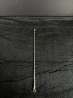 Rope bracelet, 3 mm in 316L stainless steel — link, clasp or full-length detail