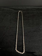 Rope chain, 4 mm in 316L stainless steel — link, clasp or full-length detail