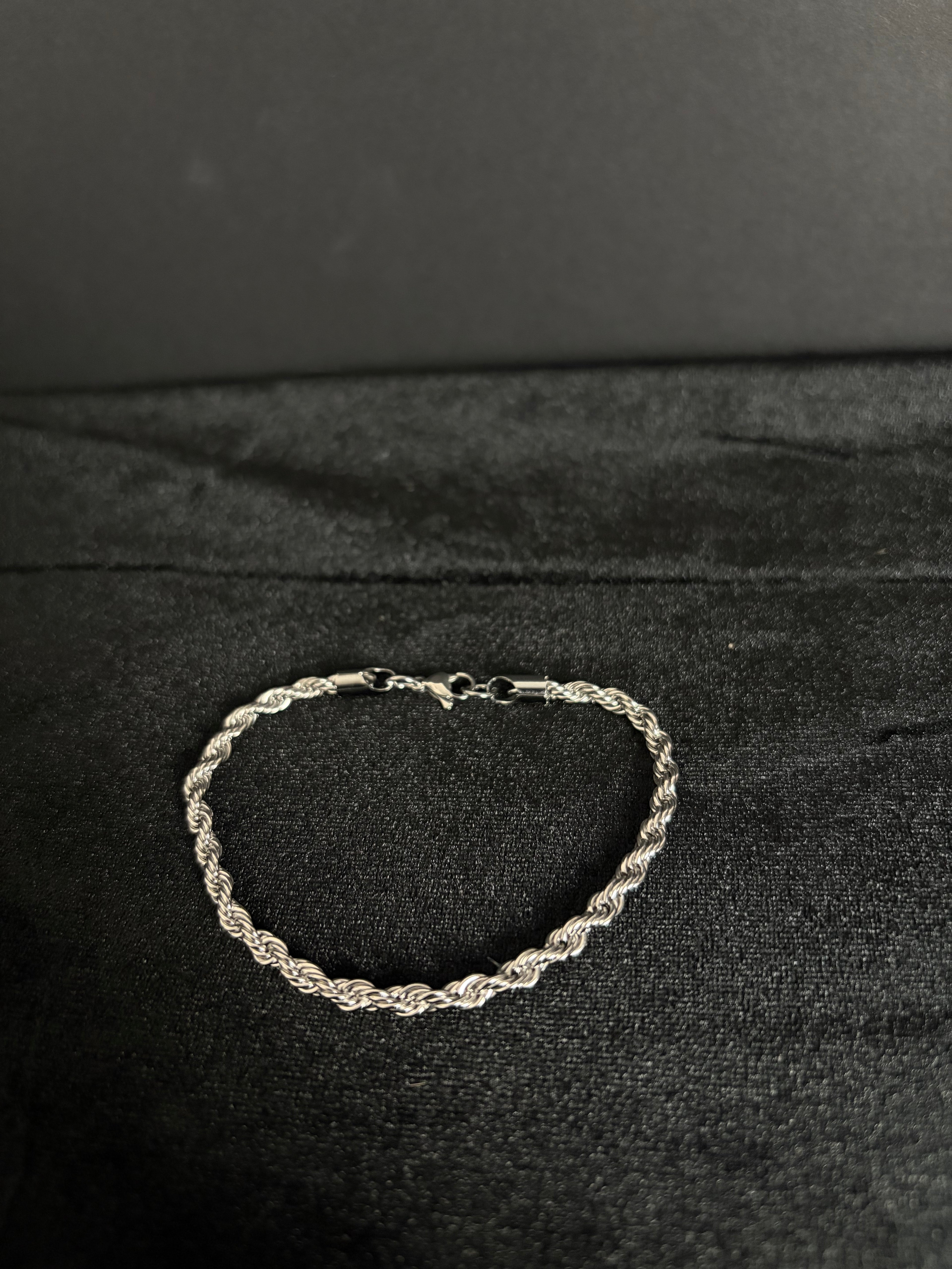 Rope bracelet, 4 mm in 316L stainless steel — main product view