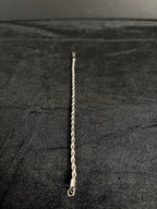 Rope bracelet, 4 mm in 316L stainless steel — link, clasp or full-length detail