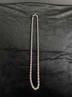 Rope chain, 5 mm in 316L stainless steel — link, clasp or full-length detail