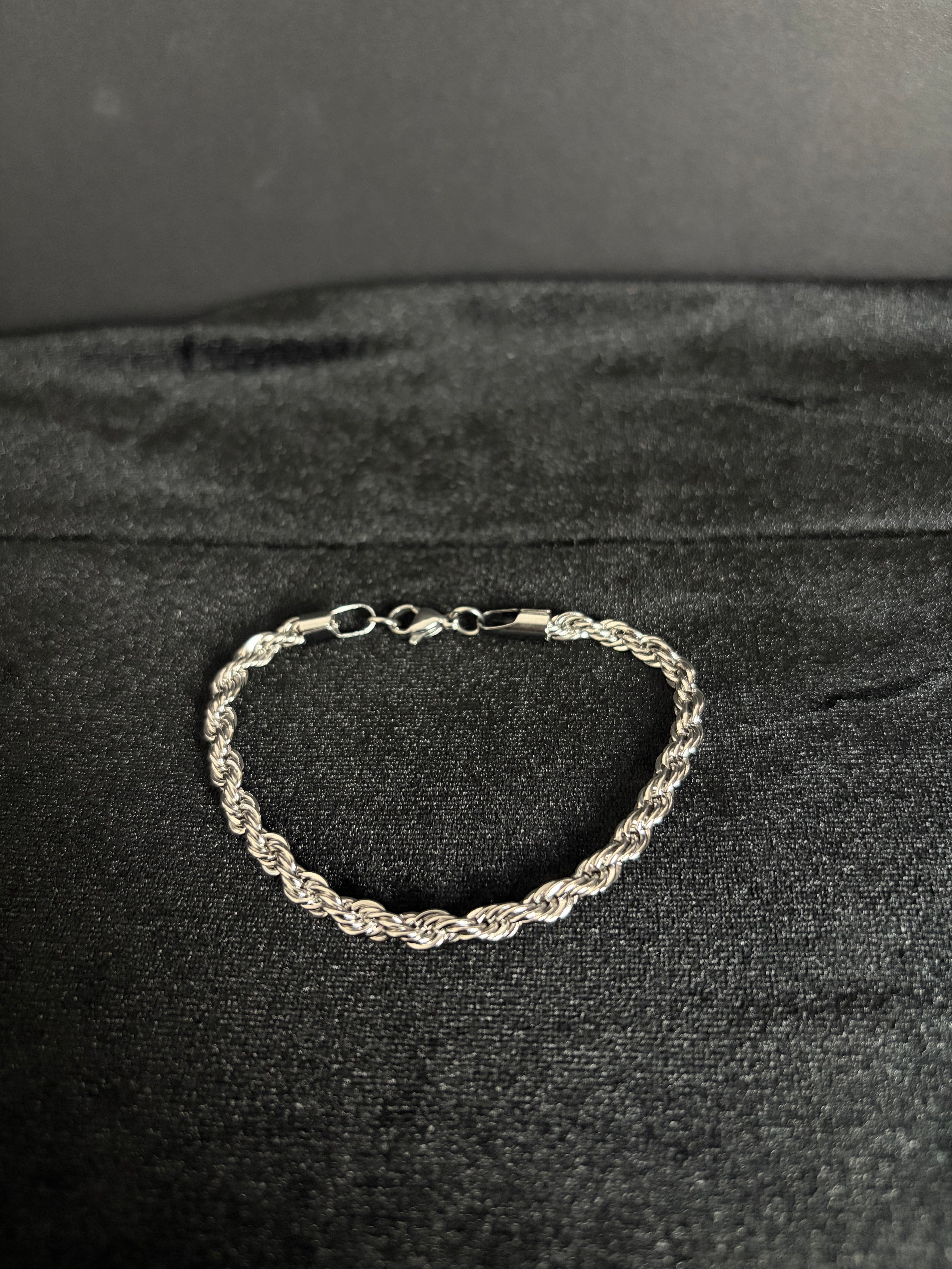 Rope bracelet, 5 mm in 316L stainless steel — main product view