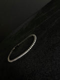Tennis Bracelet — 3 mm · Closed Box Clasp in stainless steel with cubic zirconia; 8 inches