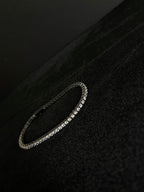 Tennis Bracelet — 3 mm · Closed Box Clasp in stainless steel with cubic zirconia; 8 inches
