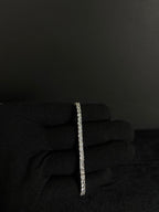 Tennis Bracelet — 3 mm · Double Safety Clasp in stainless steel with cubic zirconia; 7 inches