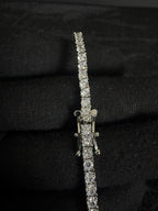 Tennis Bracelet — 3 mm · Double Safety Clasp in stainless steel with cubic zirconia; 7 inches