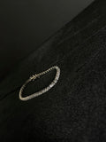 Tennis Bracelet — 3 mm · Double Safety Clasp in stainless steel with cubic zirconia; 7 inches