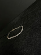 Tennis Bracelet — 3 mm · Double Safety Clasp in stainless steel with cubic zirconia; 7 inches