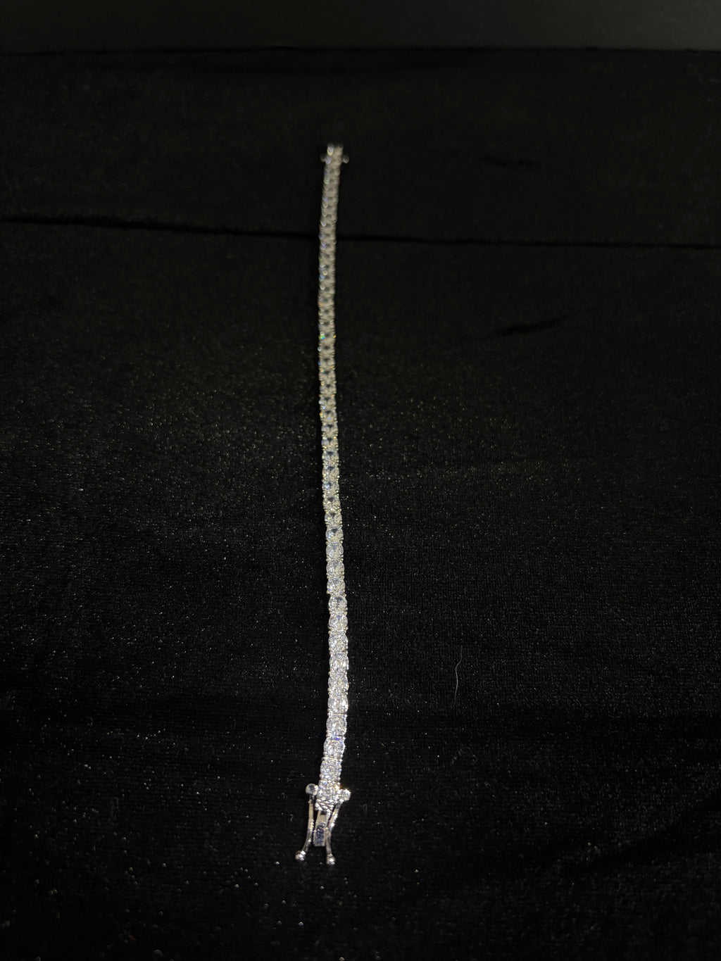 Tennis Bracelet — 4 mm in stainless steel with cubic zirconia; 8 inches