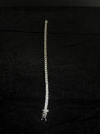 Tennis Bracelet — 4 mm in stainless steel with cubic zirconia; 8 inches