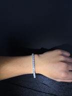 Tennis Bracelet — 5 mm · 8 Inch in stainless steel with cubic zirconia; 8 inches