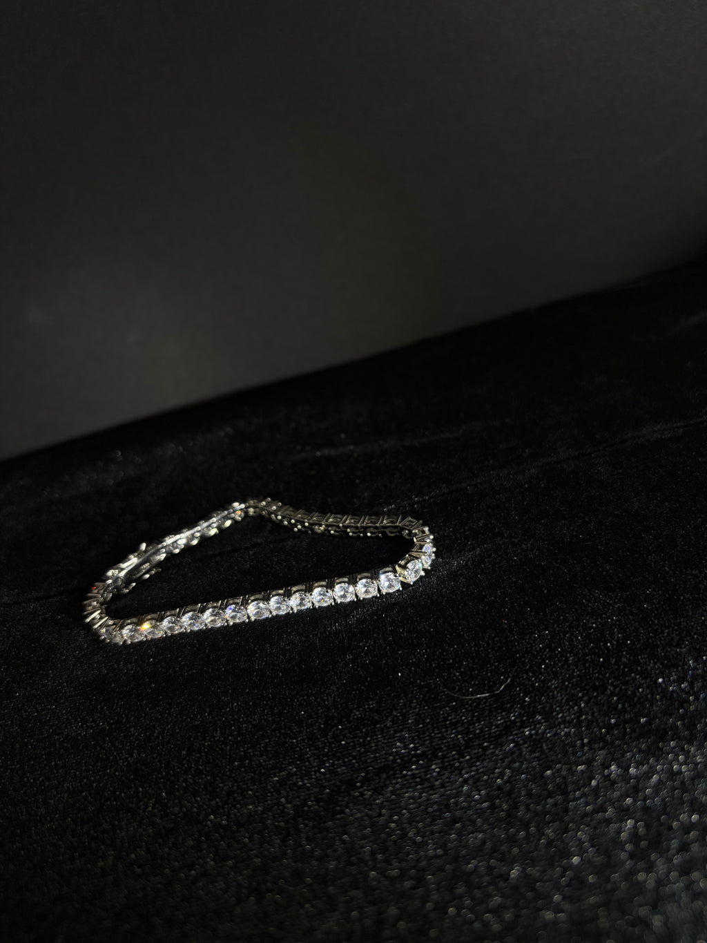 Tennis Bracelet — 5 mm · 8 Inch in stainless steel with cubic zirconia; 8 inches