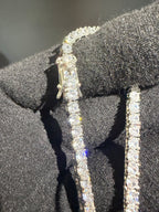 Tennis Chain — 3 mm in stainless steel with cubic zirconia; 22 inches