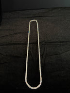 Tennis Chain — 3 mm in stainless steel with cubic zirconia; 22 inches