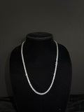 Tennis Chain — 4 mm in stainless steel with cubic zirconia; 22 inches