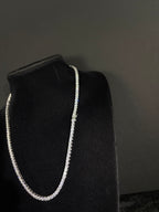 Tennis Chain — 4 mm in stainless steel with cubic zirconia; 22 inches
