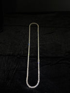 Tennis Chain — 4 mm in stainless steel with cubic zirconia; 22 inches