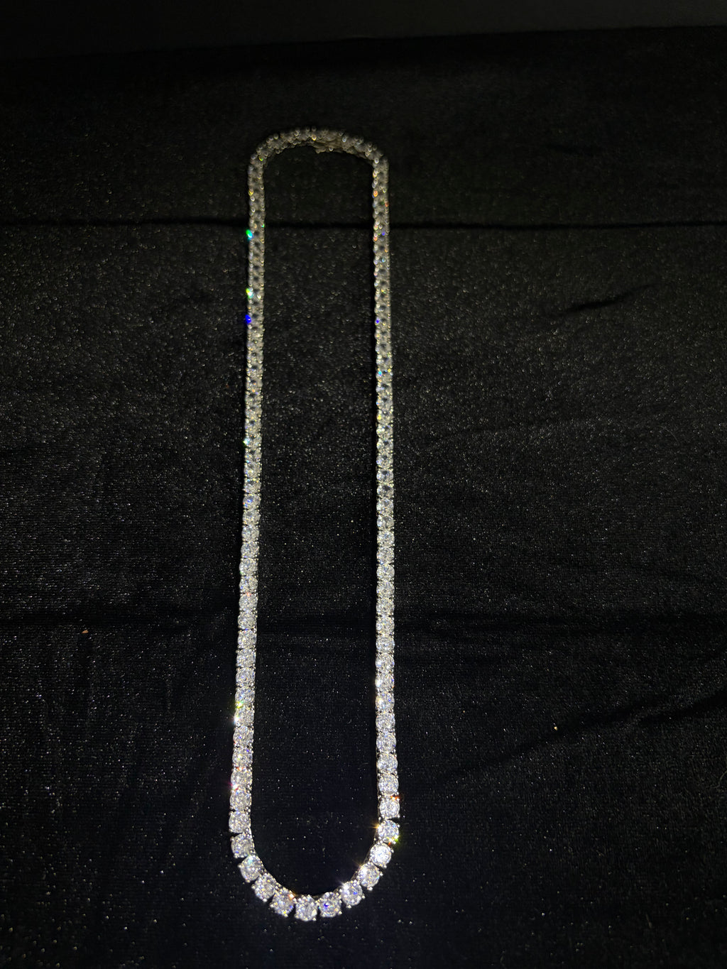 Tennis Chain — 5 mm in stainless steel with cubic zirconia; 22 inches