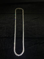 Tennis Chain — 5 mm in stainless steel with cubic zirconia; 22 inches